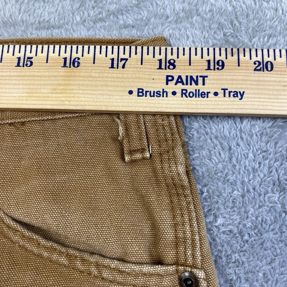 Dickies Jeans Men Sz 36x32 Brown Canvas Cotton Carpenter Painter Work Pants